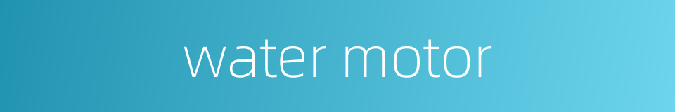 water motor的同义词