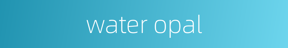 water opal的同义词