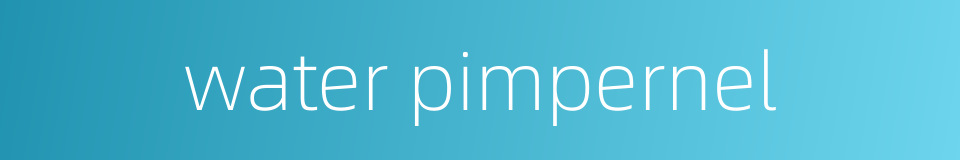 water pimpernel的同义词