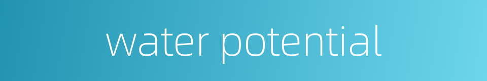 water potential的同义词