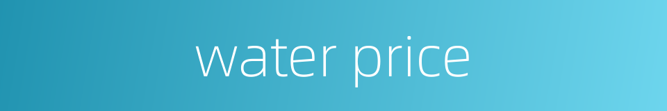 water price的同义词