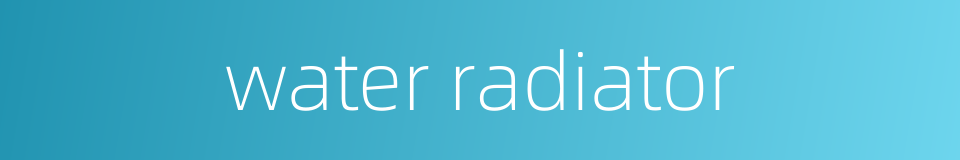 water radiator的同义词