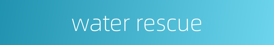 water rescue的同义词