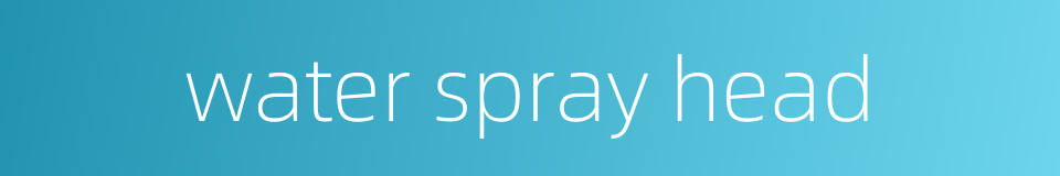 water spray head的同义词
