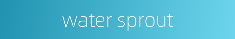 water sprout的同义词