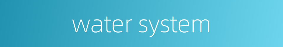 water system的同义词