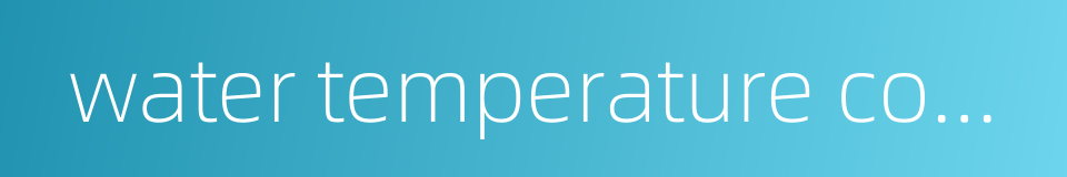 water temperature controller的同义词