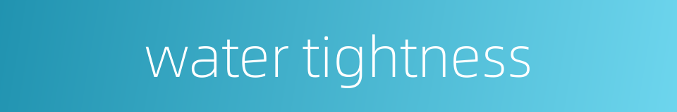 water tightness的同义词