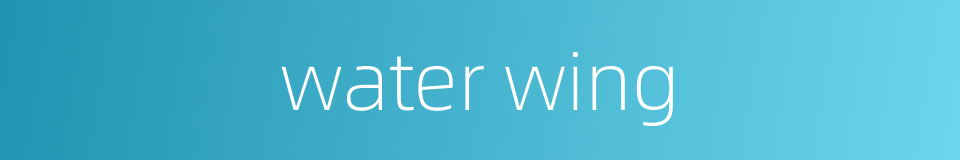water wing的同义词