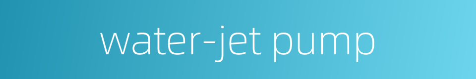 water-jet pump的同义词