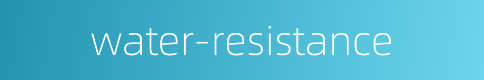 water-resistance的同义词
