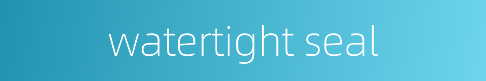 watertight seal的同义词