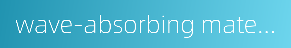 wave-absorbing material的同义词