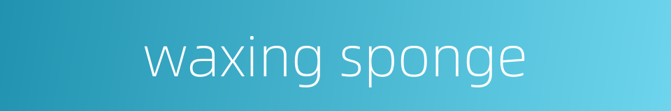 waxing sponge的同义词