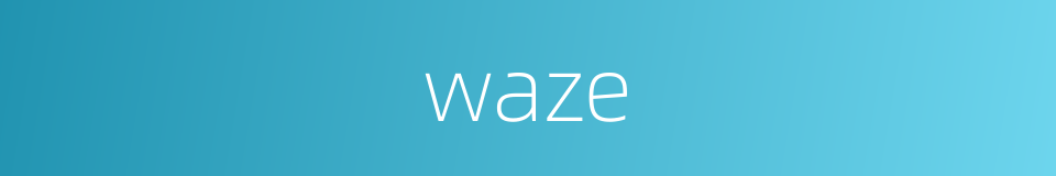 waze的同义词