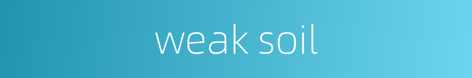 weak soil的同义词