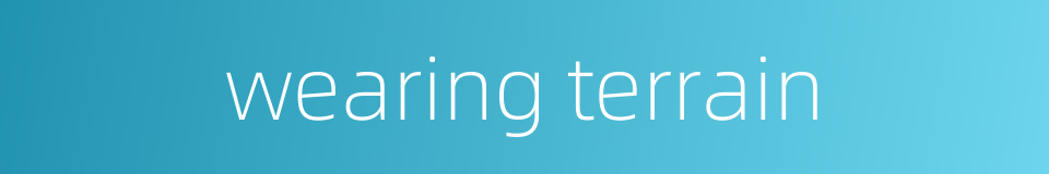 wearing terrain的同义词