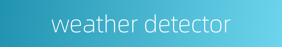 weather detector的同义词
