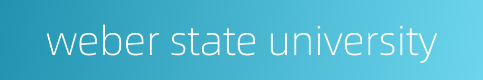 weber state university的同义词