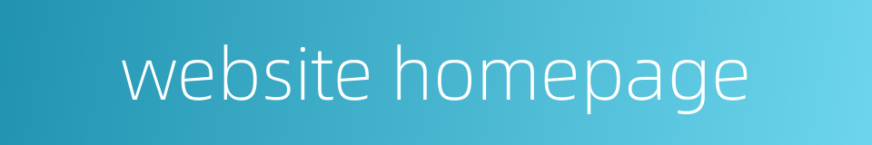 website homepage的同义词