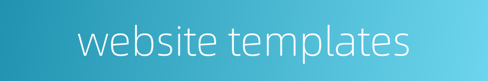 website templates的同义词