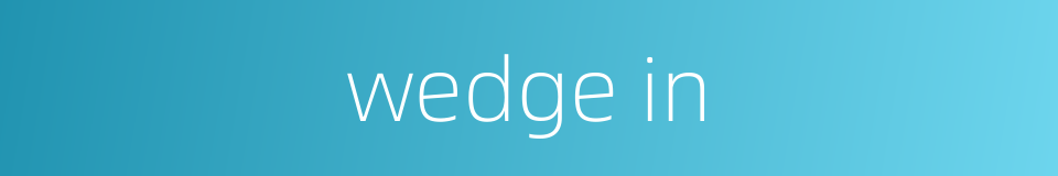 wedge in的同义词