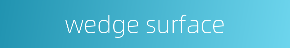 wedge surface的同义词