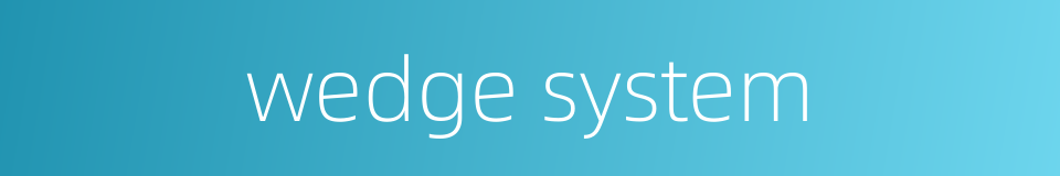 wedge system的同义词