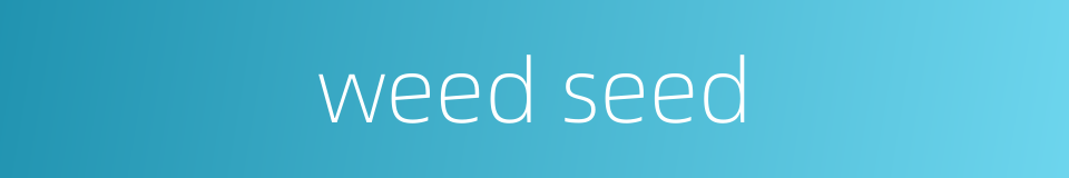 weed seed的同义词