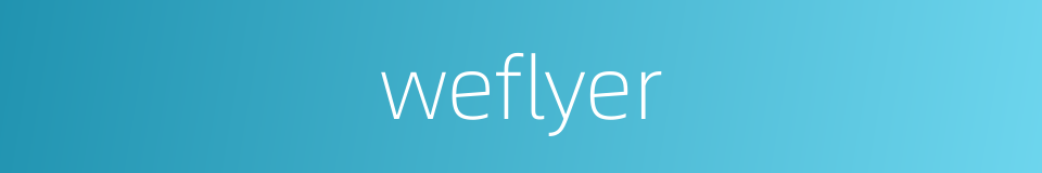 weflyer的同义词