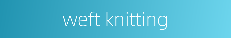 weft knitting的同义词