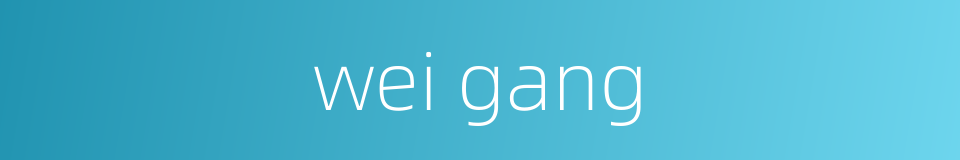 wei gang的同义词