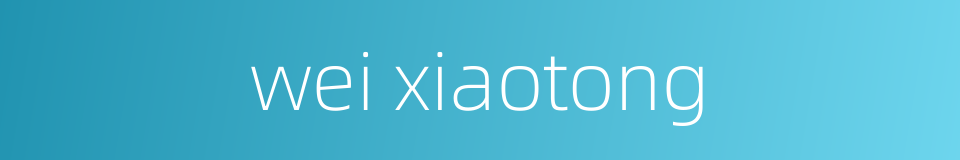 wei xiaotong的同义词