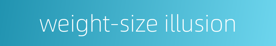weight-size illusion的同义词