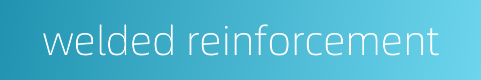 welded reinforcement的同义词