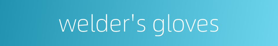 welder's gloves的同义词