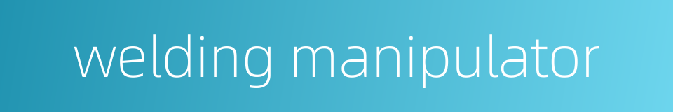 welding manipulator的同义词