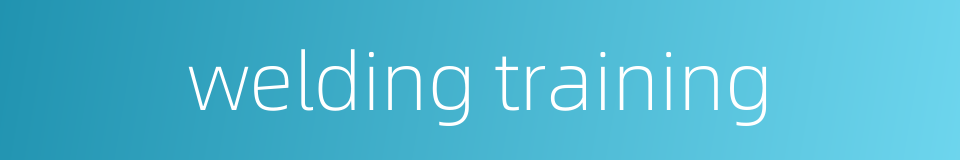welding training的同义词
