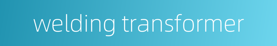 welding transformer的同义词