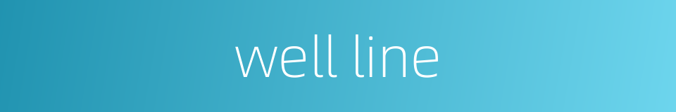 well line的同义词