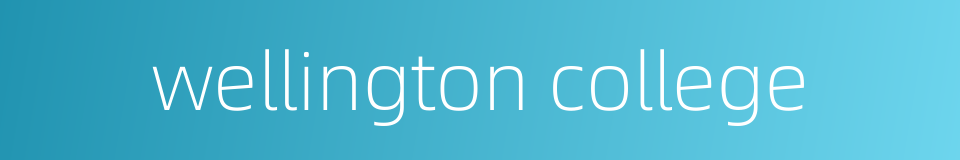 wellington college的同义词