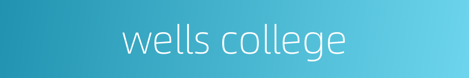 wells college的同义词