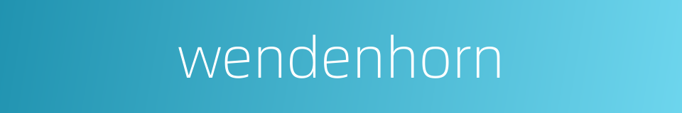wendenhorn的同义词