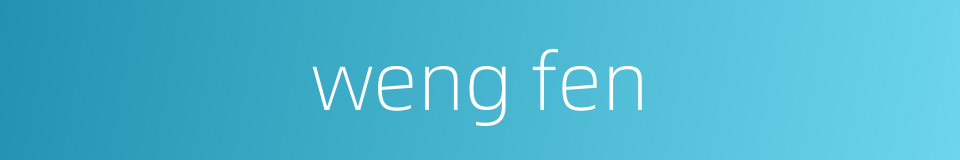 weng fen的同义词