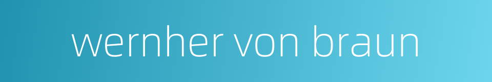 wernher von braun的同义词