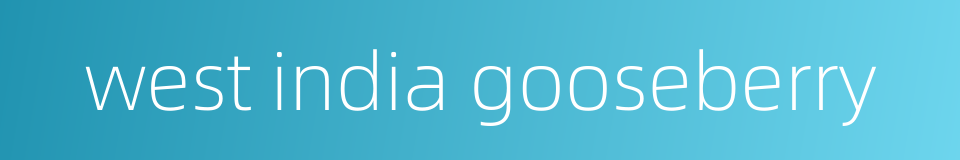 west india gooseberry的同义词