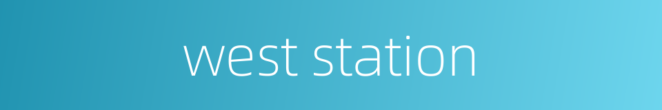 west station的同义词