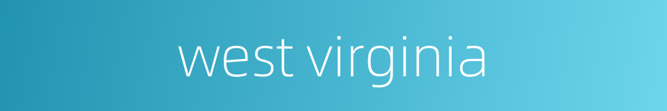 west virginia的同义词
