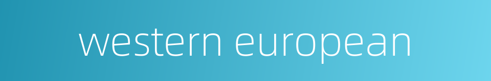 western european的同义词