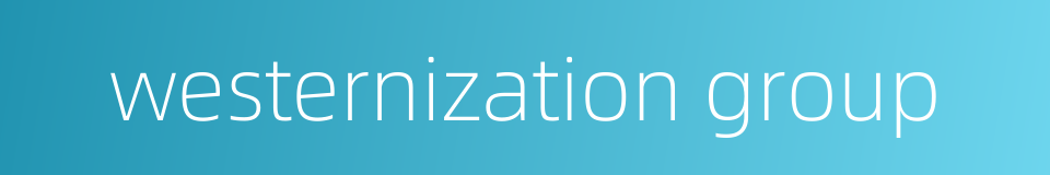 westernization group的同义词